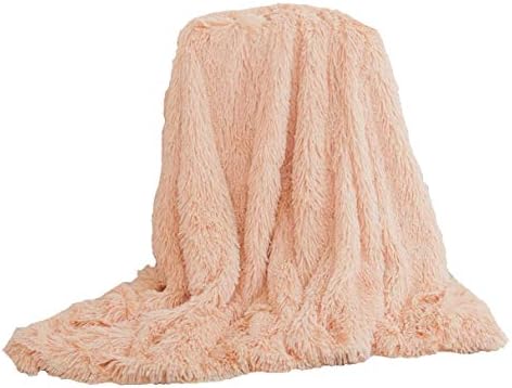 Sweetwill PV Velvet Double Blanket Plush Blanket Fluffy Blankets Throw (130 * 160cm, Beige)