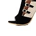AIWEIYi Women's Patch Color Pumps Buckles Cutouts Platform High Heel Sandal Shoes