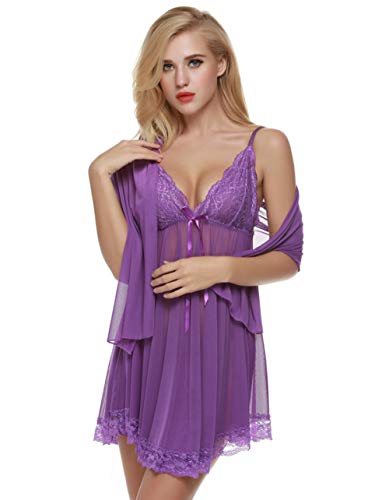FONXOS-Bambole-da-Bambino-erotiche-da-Donna-Babydoll-da-Donna-Sexy-da-Lingerie-Lingerie-da-Notte-in-Pizzo-Sexy-Mini-Abito-3-PezziSet-Abito-G-String-Sciarpa