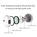 XBRN Headphones,earbuds With Microphone Earphones Stereo Headphones and Noise Isolating headset Compitable iP7/7 Plus/8/8Plus/X/XS/XR