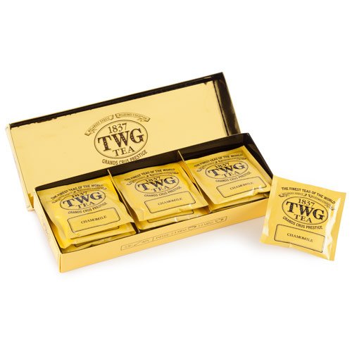 TWG Singapore Luxury Teas Chamomile TEA 15 Hand sewn pure cotton