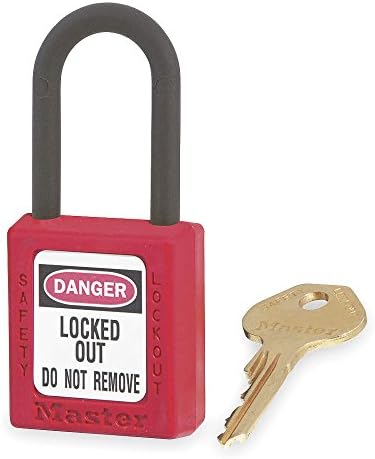 Lockout Padlock, KD, Red, 1-3/4"H