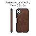 OTTERBOX Strada Series Case for iPhone Xr - Retail Packaging - Espresso (Dark Brown/Worn Brown Leather)