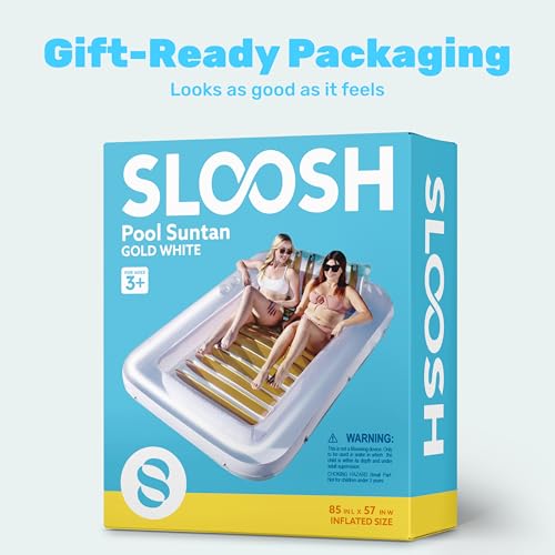 Sloosh Gonflable mats 178 x 116 cm pour Piscine, Bain de Soleil pour Adultes, Flotteur de Piscine, Matelas Gonflable pour Adultes, divertissements d'été, fête Aquatique (Fleur Violette)