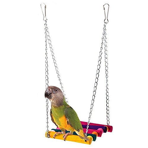 image for PIVBY Rope Step Ladder Bridge Bird Toy Cage Hammock Swing Toys for Par