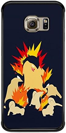 Cyndaquil - Quilava - Typhlosion Case (Device Samsung Galaxy S6 Edge) / Color Black Rubber