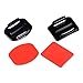 8pcs Flat Mounts and 8pcs Curved Mounts and 16pcs Adhesive Stickers for GoPro HD Hero 2 3 3+ 4 Xiaomi Yi SJ4000 Sports Go pro Accessories Sticker (32 Items)