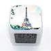 Boyan Led Alarm Clock France Paris Eiffel Tower Design Creative Desk Table Clock Glowing Electronic Led Digital Alarm Clock for Unisex Adults Kids Toy Gift