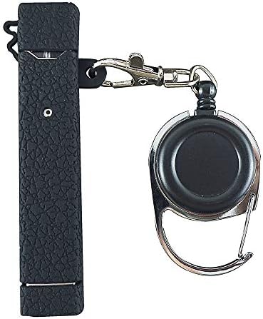 Xixnor Silicone Case for JUUL V2 Pen Sleeve Cover Sheild Skin Wrap with Leash (Black)