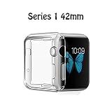 FINENIC Compatible for Apple Watch Series 1 42mm Screen Protector case Cover.TPU All-Around 0.3mm Ultra-Thin Cover Compatible for iwatch Series 1 42mm