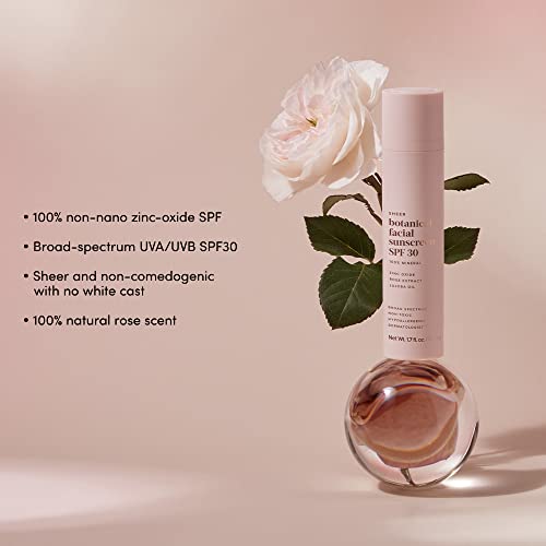 Evereden Sheer Botanical Face Sunscreen SPF 30 1.7 fl oz. 100 Mineral Sunscreen with Zinc