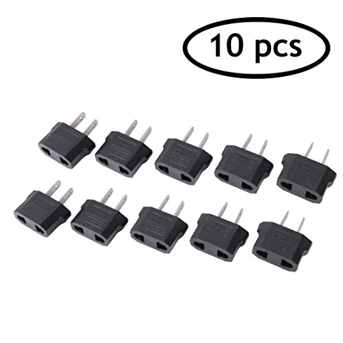European To American Adapter USA - India American Jack Converter European Outlets Plug US Overseas Power Travel UK Wall 10 Pcs Today's Deal Placement VIZIONSTAR