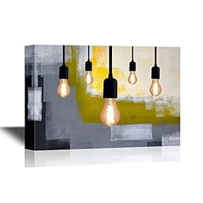 Canvas Wall Art - Vintage Light Bulb - Gallery Wrap Modern Home Art | Ready to Hang - 12x18 inches
