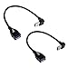 UCEC USB 3.0 Extension Cable, Male to Female 90 Degree Short Extension Cord 6 Inch Extender, Up & Down Angle, 2 Pack (Black)