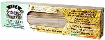 Vita Reale Organic Italian Pasta, Spaghetti Whole Wheat, 16 oz.