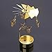 Fenfangxilas Durable Candle Holder, Metal Rotating Spinner Carousel Candle Tea Light Holder Table Holiday Party Decoration B : Butterfly