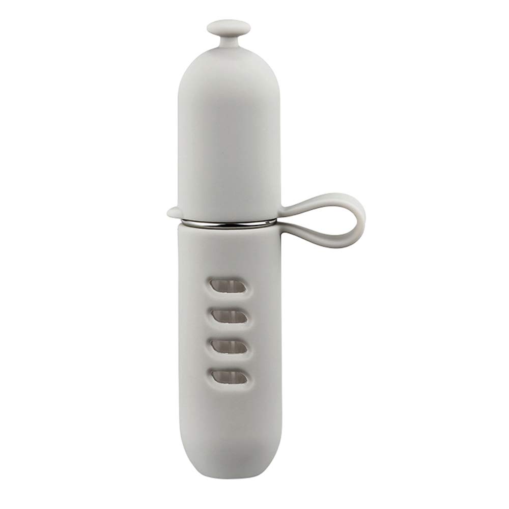 Louischanzl Silicone Perfume Bottles Refillable Empty Glass Atomizers Portable Travel Size Mini Leaking Proof Spray Perfume Container for Women & Men (white) (Grey)