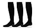 Trimfit Girls Microfiber Tights, Stretchy Footed Kids Dance Leggings, 3 Pack, Black, 10-14