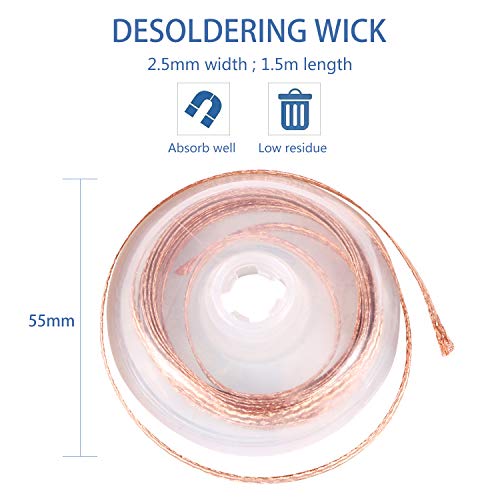 EVERMARKET(TM) Desoldering Wick, solder braid with 2.5mm Width, 1.5m