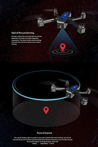MJX Bugs 4W Foldable Drone with GPS, Full HD 2K 5G WiFi Camera Record Video Bugs GO App Operation Altitude Hold Track Flight 3400mAh Battery Double Charging OLED Screen Remote Control Alarm Function