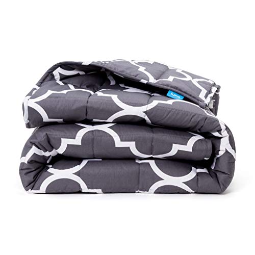 LUNA Adult Weighted Blanket 12 lbs 48x72 Full Size Bed 100 OekoTex Cooling Cotton