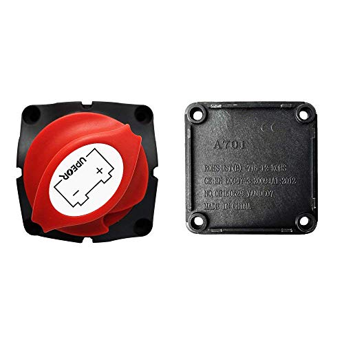 Battery Disconnect Switch Isolator Master Switches for Marine Boat Car Vehicles 12V/24V Battery Switch Master Isolator Cut On/Off Disconnect Switch for RV Battery Marine Boat Car Vehicle Waterproof - Thumbnail 4