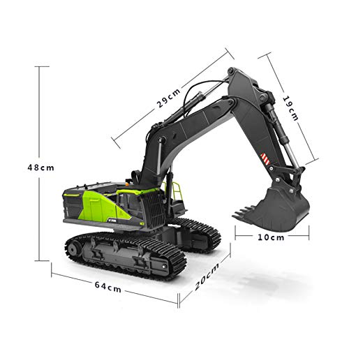 ZJM 1.14 RC Alloy Bagger, 4 in 1 22 Kanal Große RC Raupenbagger Bulldozer Simulation Technik Fahrzeugmodell Spielzeug… – Bild 8