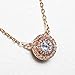 AMY O Friendship Necklace, Gift for Best Friend - Petite Crystal Necklace in Rose Gold Vermeil