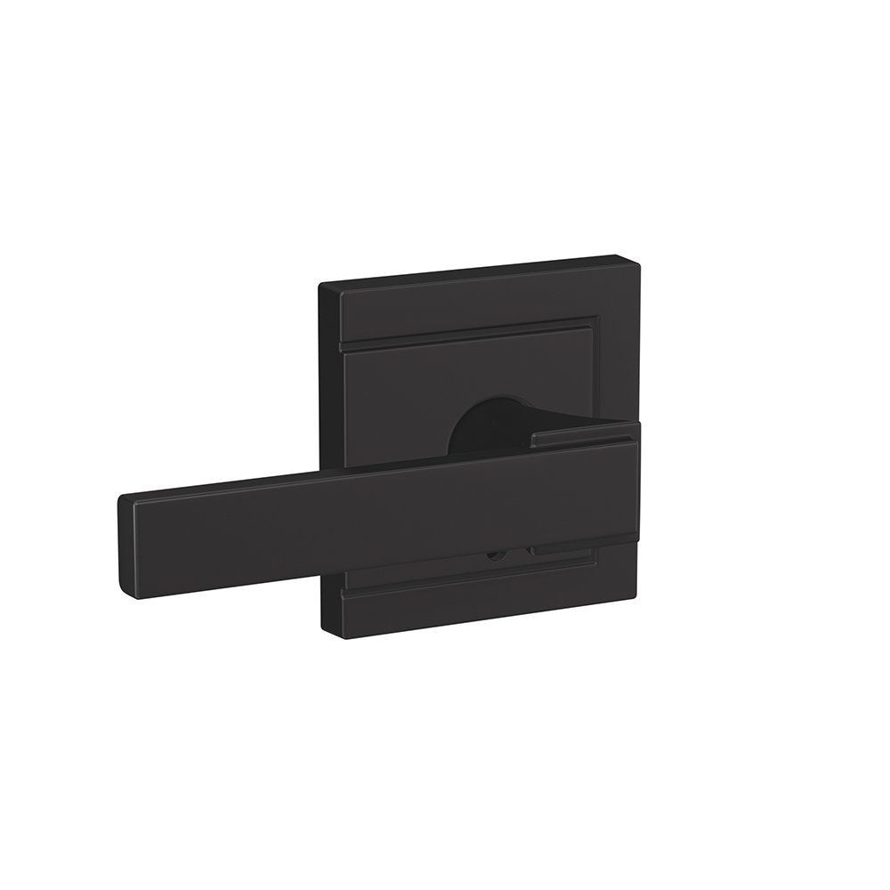 Schlage Custom FC21 NBK 622 ULD Northbrook Lever & Upland Trim Hall-Closet/Bed-Bath Lock in Matte Black