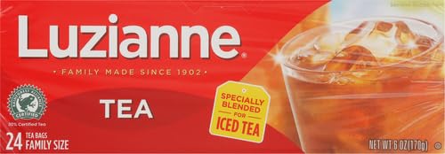 LUZIANNE UNSWEETENED ICED TEA BAGS, FAMILY SIZE, 24CT BOX (PACK OF 1)