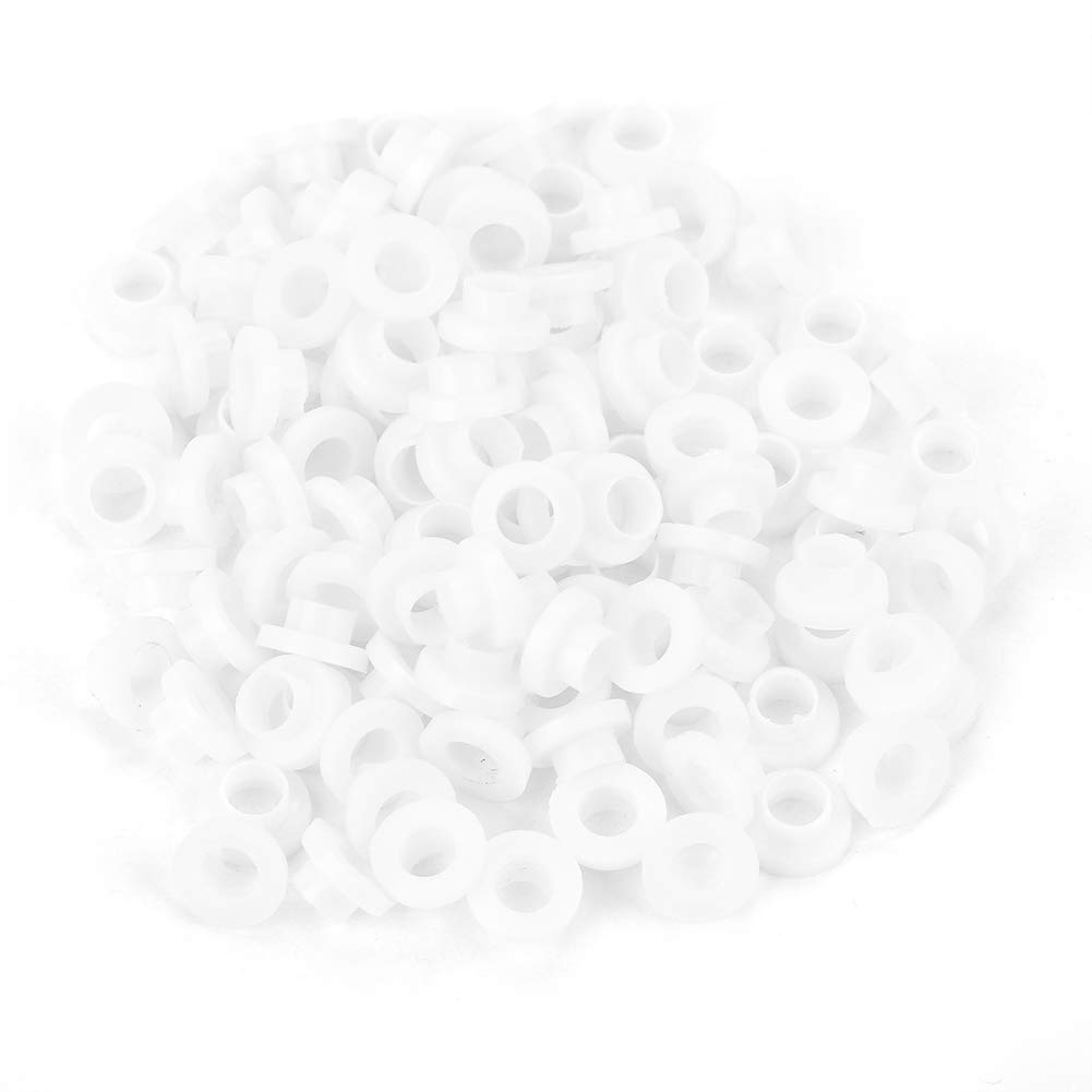 100pcs Transistor Washer Lightweight Insulated Plastic Spacer Bushing Washers Power Tubes Diodes Transistors Accessories(TW-6)