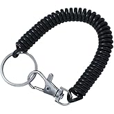 Zenarao Coil Springs Keychain, Retractable Coil Springs Keychains with Lobster Clasp, Spring Coil Leash Cord Safety Ropes, Cell Phone Elastic Wrist, Coil Cord Lanyard Snap Hook