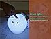 Mystery 3-Modes Silicone Soft LED Multicolor Baby Night Light, USB Rechargeable Pig Night lamp with Warm White, Single Color, Colorful Breathing Modes for Nursery Kids Children Adults Bedroom Decor(C)