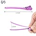 SENREAL 12Pcs Hair Accessories Salon Hair Clips Metal Hairdressing Sectioning Dividing Duck Bill Clips Clamp Hair Styling Clips Hairpin (Rose Red)