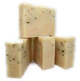 HEMP POWER! Hemp Oil Soap Bars with Eucalyptus, Tea Tree & Peppermint (4 Bars, 4.5 oz each) - Handmade in USA with 100% All Natural, Non-GMO Ingredients.