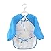 Cute Cartoon Unisex Infant Toddler Baby Waterproof Sleeved Bib, Baby Toddler Smock (6 Months-3 Years) (blue)