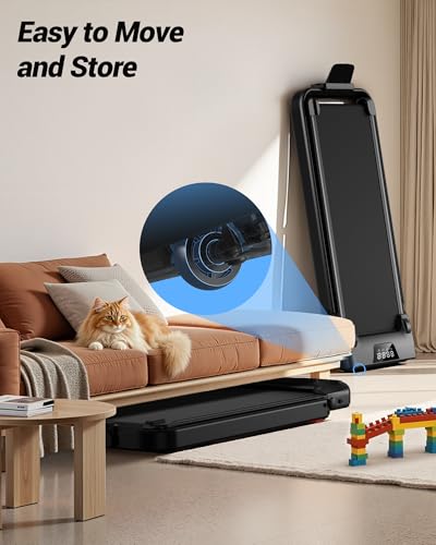 Treadmill with 15% Incline Walking Pad Running Machine 10KM/H 3HP Motor | Under Desk Electric Folding Treadmills 4-in-1 for Home Compact Portable Quiet 136KG Capacity with Remote Control LED Display