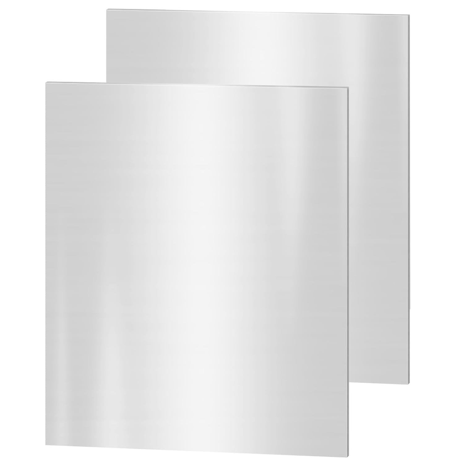 Photo 1 of 2 Pack 304 Stainless Steel Sheets, 8" x 6" x 1/48 Inch Stainless Steel Plates 0.5MM Thickness Stainless Steel Shim Plates Metal Sheets for Kitchen DIY Craft Making