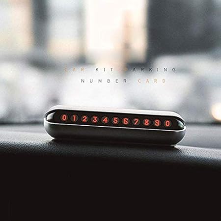 Amazon Wangten 臨時駐車場カード 車用ナンバープレート 電話番号カード 車の一時停止標識 移動ナンバープレート 携帯電話ナンバープレート カーナンバープレート おしゃれ シンプル コイン カードホルダー 車 バイク