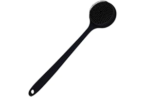 Cinlitek Silicone Body Scrubber, Long Handle Back Scrubber for Body, Shower Srush Back Brush Body Exfoliator