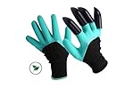 Garden Gloves With Claws For Digging | Four ABS Plastic Fingertips | Genie Gloves As Seen On TV | Breathable, Waterproof Nitrite Free & Thorn Resistant Working Gloves For Women & Men