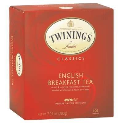 TWINING TEA TEA BOX CNTR ENGL BRKFST, 100 BG, PK- 5 TWINING TEA TEA BOX CNTR ENGL BRKFST, 100 BG, PK- 5