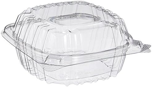 DARTPET53PST1 PET 5 in Clear Hinged Container, 5.3 X 5.4 in (Case of 500)