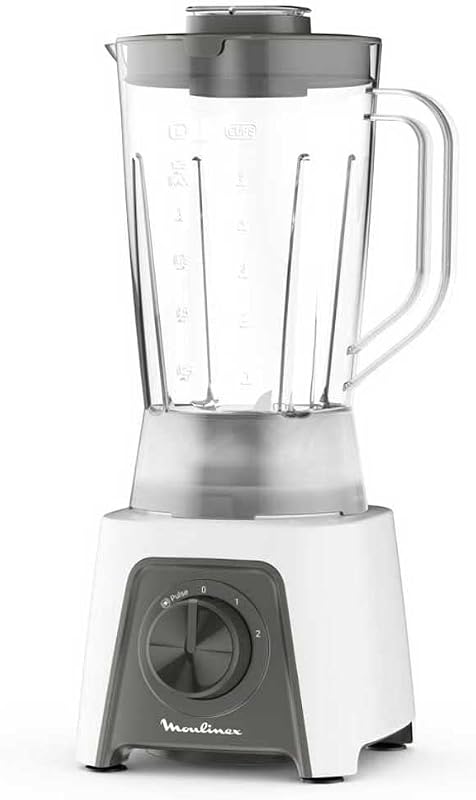 Blendeo+ LM2C01 Mélangeur de verre 450 W, capacité de 1,5 L, acier inoxydable, mixeur 2 vitesses, pique à glace, lames résistantes Zelkrom, verrouillage intelligent