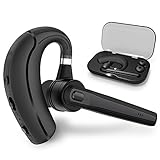 Bluetooth Headset Wireless Earpiece for Cellphones - Ear Piece Hands Free Earbuds Headphone w/Mic, Noise Cancelling for iPhone/Samsung Cellphone Driving DAROMAX B1c