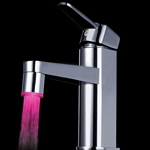 DZT1968 Temperature Sensor 7 Color Kitchen Water Tap Faucet Glow Shower LED Light A - Thumbnail 3