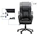 YAMASORO Leather Office Chair High Back Computer Gaming Desk Chair Executive Ergonomic Lumbar Support Black