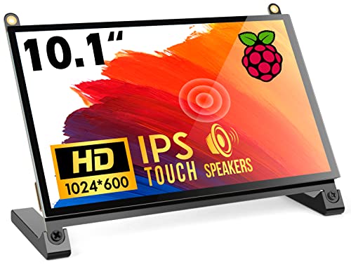 Photo 1 of ROADOM Raspberry Pi Screen, 10.1’’ Touchscreen Monitor, IPS FHD 1024×600,Responsive and Smooth Touch,Dual Built-in Speakers,HDMI Input,Compatible with Raspberry Pi 5/4/3/Zero,Easy Assembly,Driver Free