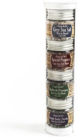 Esprit du Sel Gift Tube - Chef's Selection Sel Gris - 4 Piece (5.6 ounce)