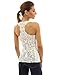 PattyBoutik Women Crochet Lace Racerback Tank Top (Ivory Small)